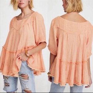 Free People Mystery Land Tunic In Grapefruit